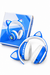 Wireless Bluetooth Cat Ear Headphones – Cute Kids Gaming Headset with LED Design
