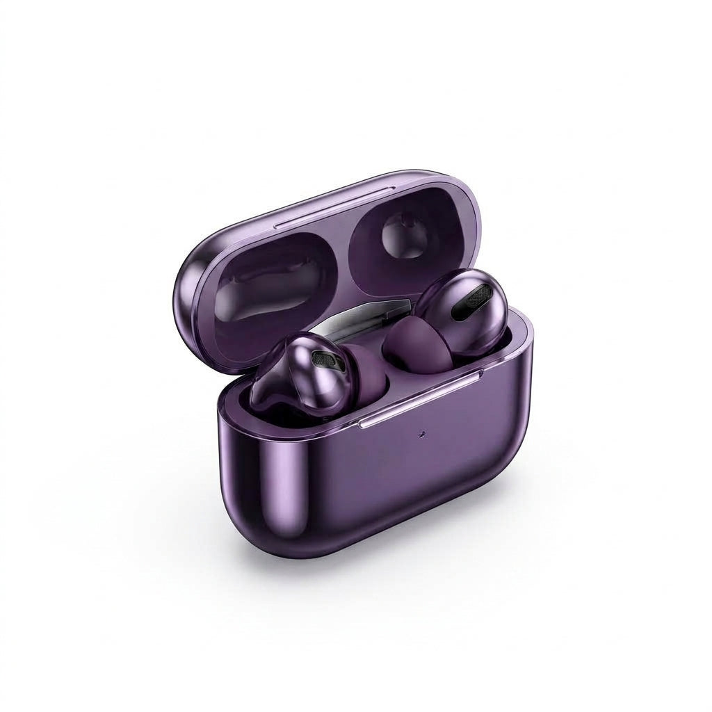 Aura Audio Purple Shine TWS – Premium Metallic Edition Wireless Stereo Earbuds with HD Sound