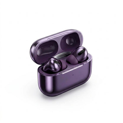 Aura Audio Purple Shine TWS – Premium Metallic Edition Wireless Stereo Earbuds with HD Sound