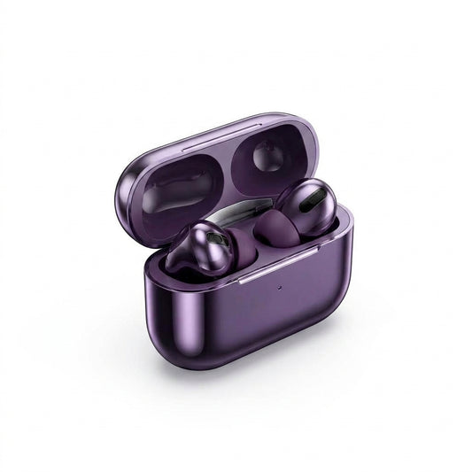 Aura Audio Purple Shine TWS – Premium Metallic Edition Wireless Stereo Earbuds with HD Sound